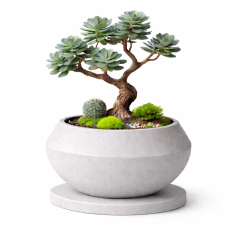 Mi Siva posuda za bonsai, moderna ukrasna zdjela za interijere