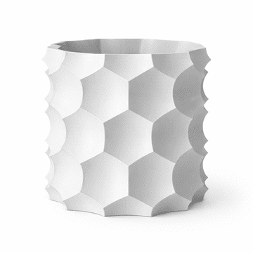Mi Bijela 3D geometrijska saksija za cvijeće, moderna, dekorativna za biljke