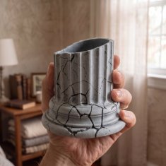Mi Siva dizajnerska saksija za cvijeće u obliku grčkog stupa za biljke