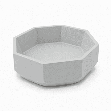 Mi Geometrijska siva osmerokutna zdjela, modernog dizajna