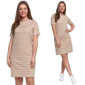 Moraj Dugačka ženska pamučna haljina s kratkim rukavom moraj xxl beige