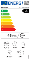 Whirlpool TDLR 65261BS EU/N perilica rublja s gornjim punjenjem, 6,5 kg, bijela