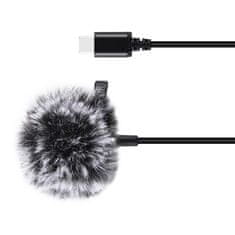 Puluz Puluz Mikrofon S Kopčom Za Mobil 1,5 M Usb-C Za Snimanje