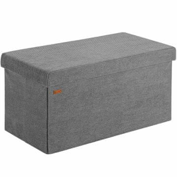Northix Klupa sklopiva 76x38x38 cm MDF s prostorom za pohranu