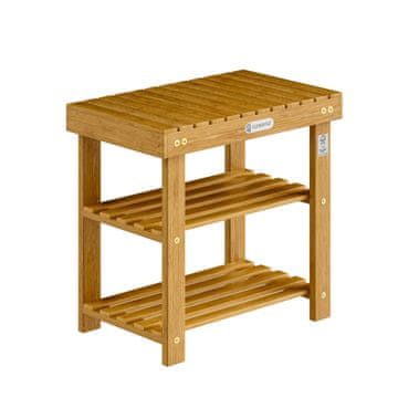 Northix Klupa za cipele 50x30x46 cm akacija 2 police od drveta