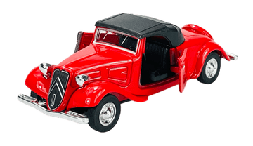 WELLY old timer 1939 Citroen 11B Traction Avant cabrio crveni s krovom 1:34