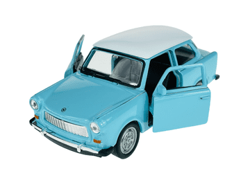 WELLY TRABANT 601 plavi s bijelim krovom 1:34 43654