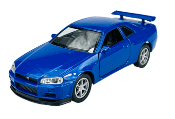 WELLY NISSAN SKYLINE GT-R R34 plavi 1:34 43798