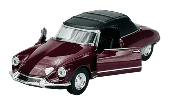 WELLY OLD TIMER CITROEN DS 19 CABRIOLET tamnocrveni s krovom 1:34 42398