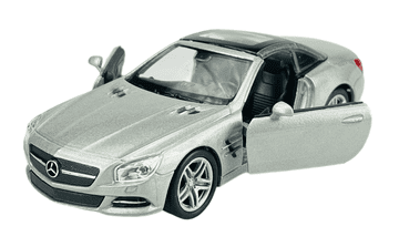 WELLY 2012 MERCEDES-BENZ SL 500 s krovom srebrna 1:34 43662