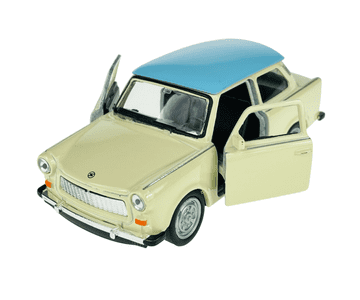 WELLY TRABANT 601 bežov s plavim krovom 1:34 43654