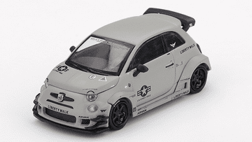 Mini Gt Fiat Abarth 595 lb-works x Abas Works Fighters, siva, #1064 1:64 MGT01064-L