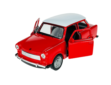 WELLY TRABANT 601 crveni s bijelim krovom 1:34 43654