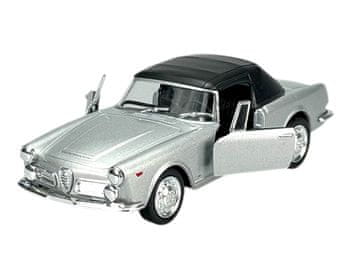 WELLY OLD TIMER 1960 ALFA ROMEO SPIDER 2600 srebrni s krovom 1:34 42373