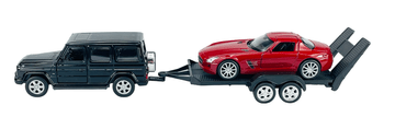 WELLY 2-pack Mercedes G-klasa i Mercedes-Benz SLS AMG 1:34