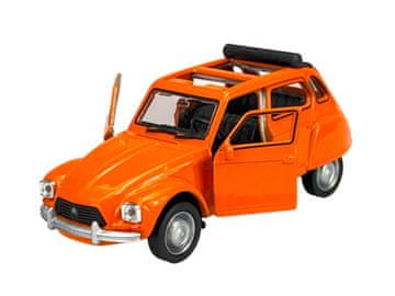 Wellly old timer Citroën Dyane bez krova, narančasti, 1:34 43859