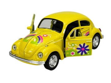 WELLY VW Volkswagen Buba s krovom žuta u cvjetiće 1:34 42343