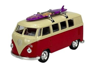 Welly 1963 VW Volkswagen T1 Bus s daskom, bijelo-crveni, 1:34 49764