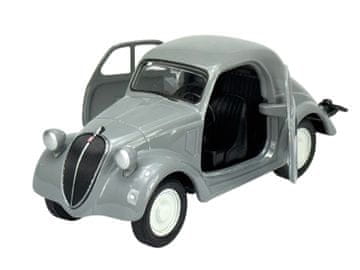 WELLY OLD TIMER 1936 FIAT 500 TOPOLINO sivi 1:34 43852