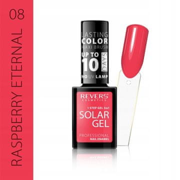 REVERS Revers solar gel lak za nokte 08 crveno-ružičasti 12 ml
