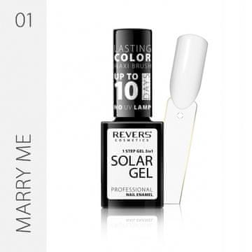 REVERS Revers solar gel 01 Marry Me - bijeli gel lak bez lampe 12 ml