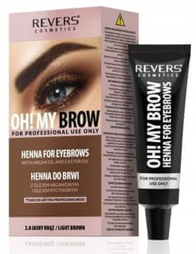 REVERS Revers Pro Colors henna za obrve, svijetlo smeđa, set 15 ml