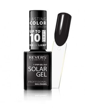 REVERS Revers solar gel #24 lak za nokte 12 ml efekt hibrida, crni