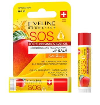 Eveline Cosmetics Eveline SOS Mango balzam za usne - regeneracija i hidratacija SPF 10