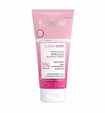 Eveline Cosmetics Eveline Clean Shot emulzija za pranje lica s ceramidima 5%
