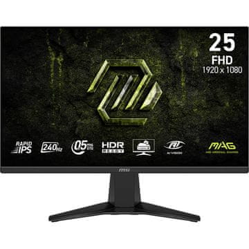 Monitor MAG 255F X24 / 62,2 cm (24,5") / 1920x1080 (FHD) / Rapid IPS / 240 Hz / 0.5 ms (Min.) (GTG) / 300 nits / 1000:1