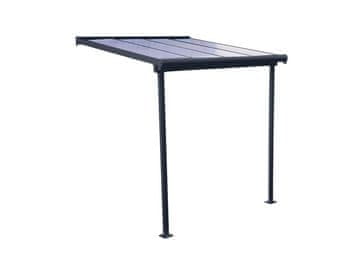 Palram Nadstrešnica za terasu SIERRA, siva/prozirna 2,3x2,3 m
