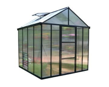 Palram Palram STAKLENIK – Model GLORY 8X8 – Dimenzije: 247 x 247 cm, ANTRACIT