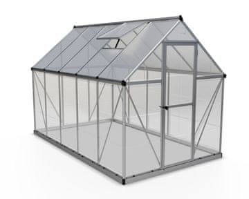 Palram STAKLENIK POLIKARBONAT – HYBRID (Tip 6x10) – Dim. 185 x 306 cm – ALUMINIJ