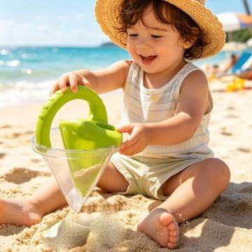 Netscroll Dječja igračka za pijesak s lijevkom, za plažu i pješčanik, SANDTOY.