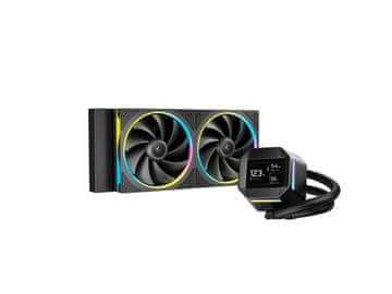DEEPCOOL Sustav vodenog hlađenja AIO Liquid Cooler DeepCool LM240, 240mm, LCD, ARGB, crni