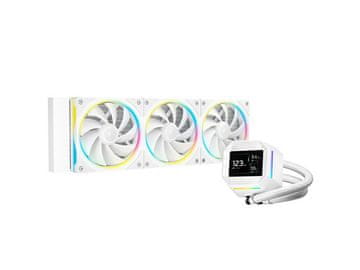 DEEPCOOL Komplet za vodeno hlađenje AIO Liquid Cooler DeepCool LM360 WH, 360mm, LCD, ARGB, bijeli