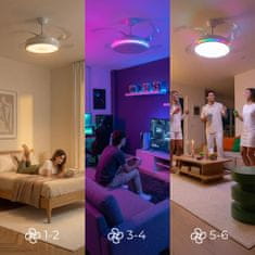 InnovaGoods Stropni ventilator s RGB LED svjetlom, 4 sklopive lopatice i daljinskim upravljačem 