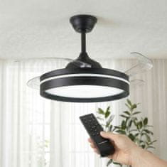 InnovaGoods Stropni ventilator s LED svjetlom, 4 sklopive lopatice i daljinskim upravljačem 