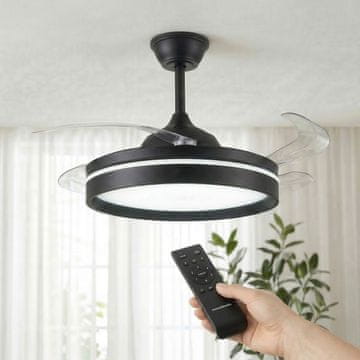 InnovaGoods Stropni ventilator s LED svjetlom, 4 sklopive lopatice i daljinskim upravljačem