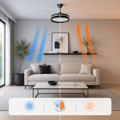 InnovaGoods Stropni ventilator s LED svjetlom, 4 sklopive lopatice i daljinskim upravljačem 