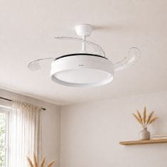 InnovaGoods Stropni Ventilator s LED Svjetlom i 4 Krilima na Uvlačenje Keteez 