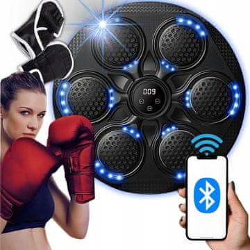 Verkgroup LED boksački štit MMA glazba za treniranje USB Bluetooth 43 cm LCD rukavice