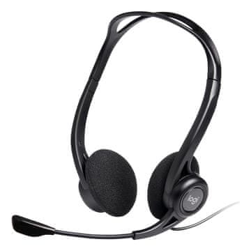 Logitech PC960 OEM USB stereo slušalice s mikrofonom – crne