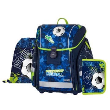 Oxybag PREMIUM LIGHT - školski set Nogomet 3 dijela: aktovka, pernica, torba