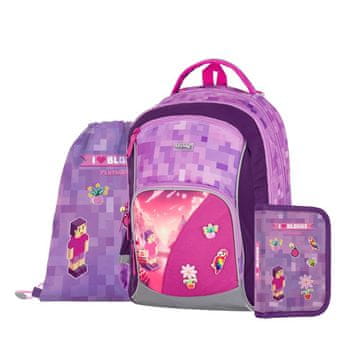 Oxybag OXY GO - Playworld Girl školski set od 3 dijela: ruksak, pernica, torba
