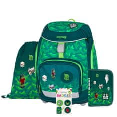 Oxybag OXY SHERPY - Playworld školski set od 4 komada: ruksak, pernica, torba, značke