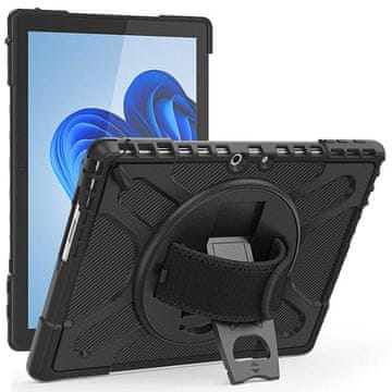 eSTUFF ATLANTA Defender - Zaštitna futrola za Microsoft Surface Pro 11/10/9 - Crna, s remenom, ES68290013-BULK