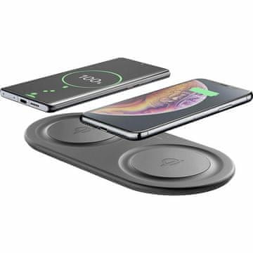 CellularLine CellularLine DUAL bežični punjač, 10W+10W+adapter