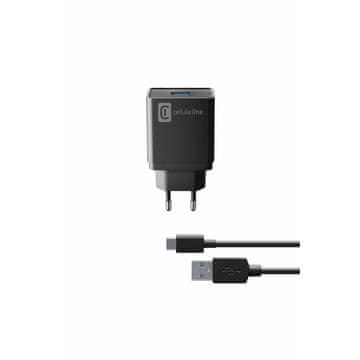CellularLine CellularLine USB punjač – kućni USB-C punjač od 10 W, crni