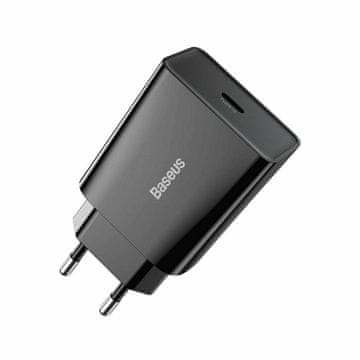 BASEUS BASEUS Mini brzi kućni punjač 20W, crni